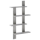 Wandplank grijs Sonoma 61x13,5x105 cm