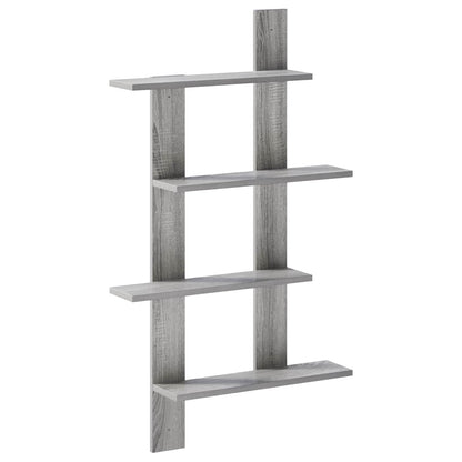 Wandplank Grijs Sonoma 61 x 13,5 x 105 cm Bewerkt hout