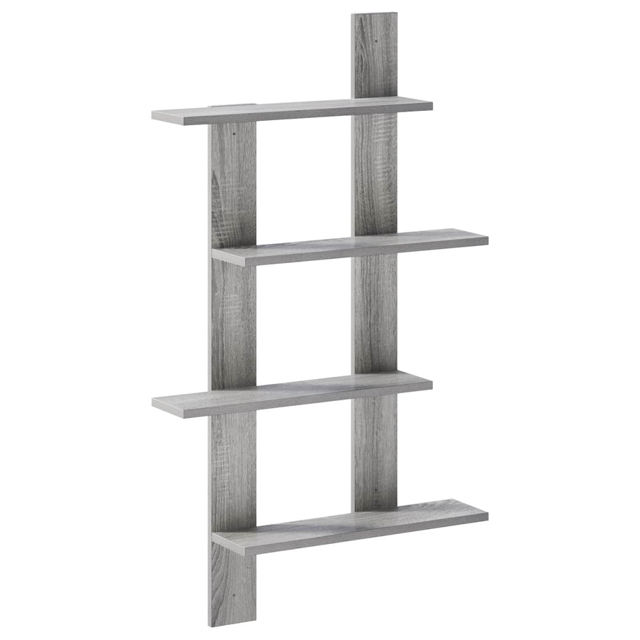 Wandplank Grijs Sonoma 61 x 13,5 x 105 cm Bewerkt hout