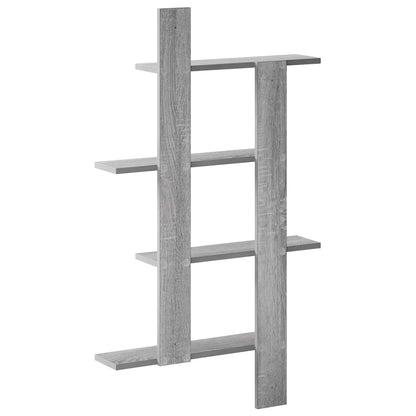Wandplank Grijs Sonoma 61 x 13,5 x 105 cm Bewerkt hout