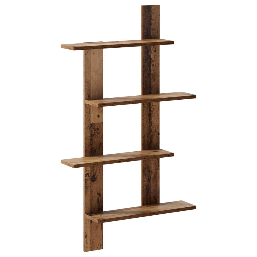 Wandplank Oud hout 61 x 13,5 x 105 cm Bewerkt hout
