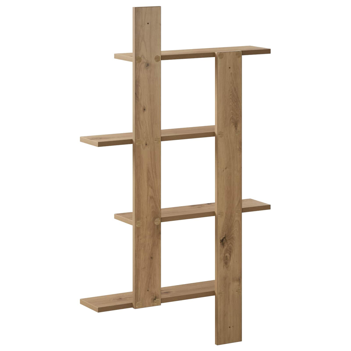 Wandplank Artisanaal eiken 61 x 13,5 x 105 cm Bewerkt hout
