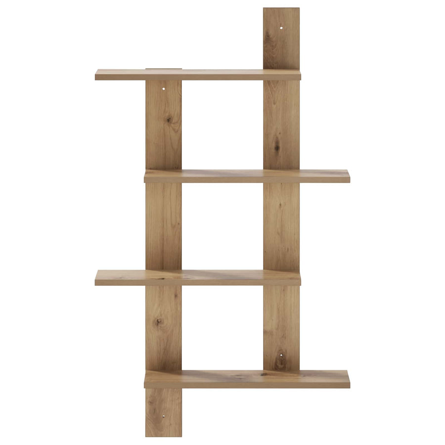 Wandplank Artisanaal eiken 61 x 13,5 x 105 cm Bewerkt hout