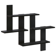 Wandplank 85x13,5x73,5 cm zwart eiken