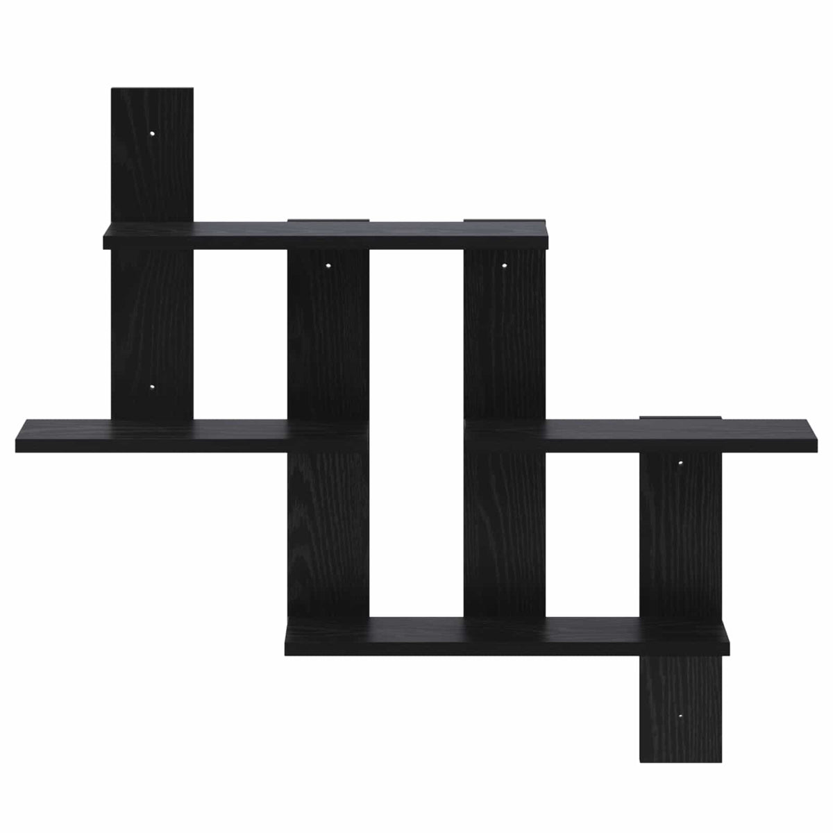 Wandplank Zwart eiken 85 x 13,5 x 73,5 cm Bewerkt hout