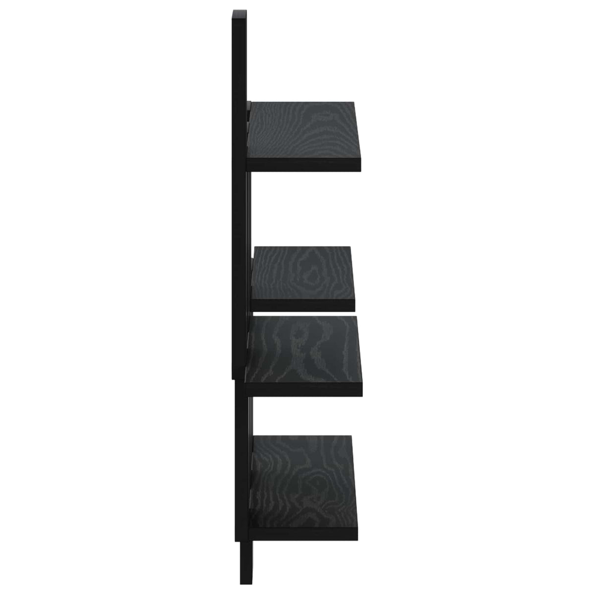 Wandplank Zwart eiken 85 x 13,5 x 73,5 cm Bewerkt hout