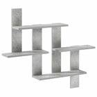 Wandplank 85x13.5x73.5 cm betongrijs bewerkt hout