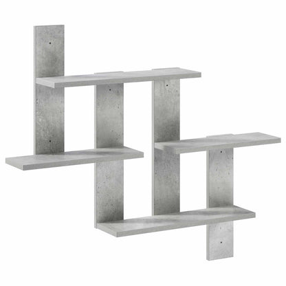 Wandplank Betongrijs 85 x 13,5 x 73,5 cm Bewerkt hout