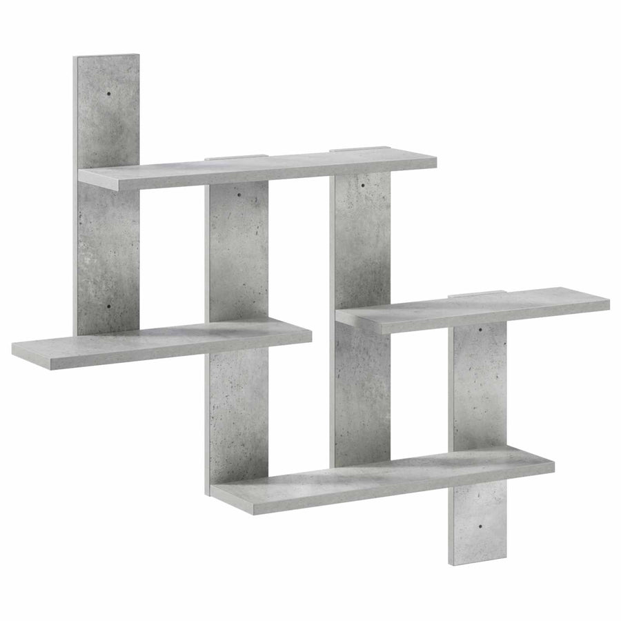 Wandplank Betongrijs 85 x 13,5 x 73,5 cm Bewerkt hout