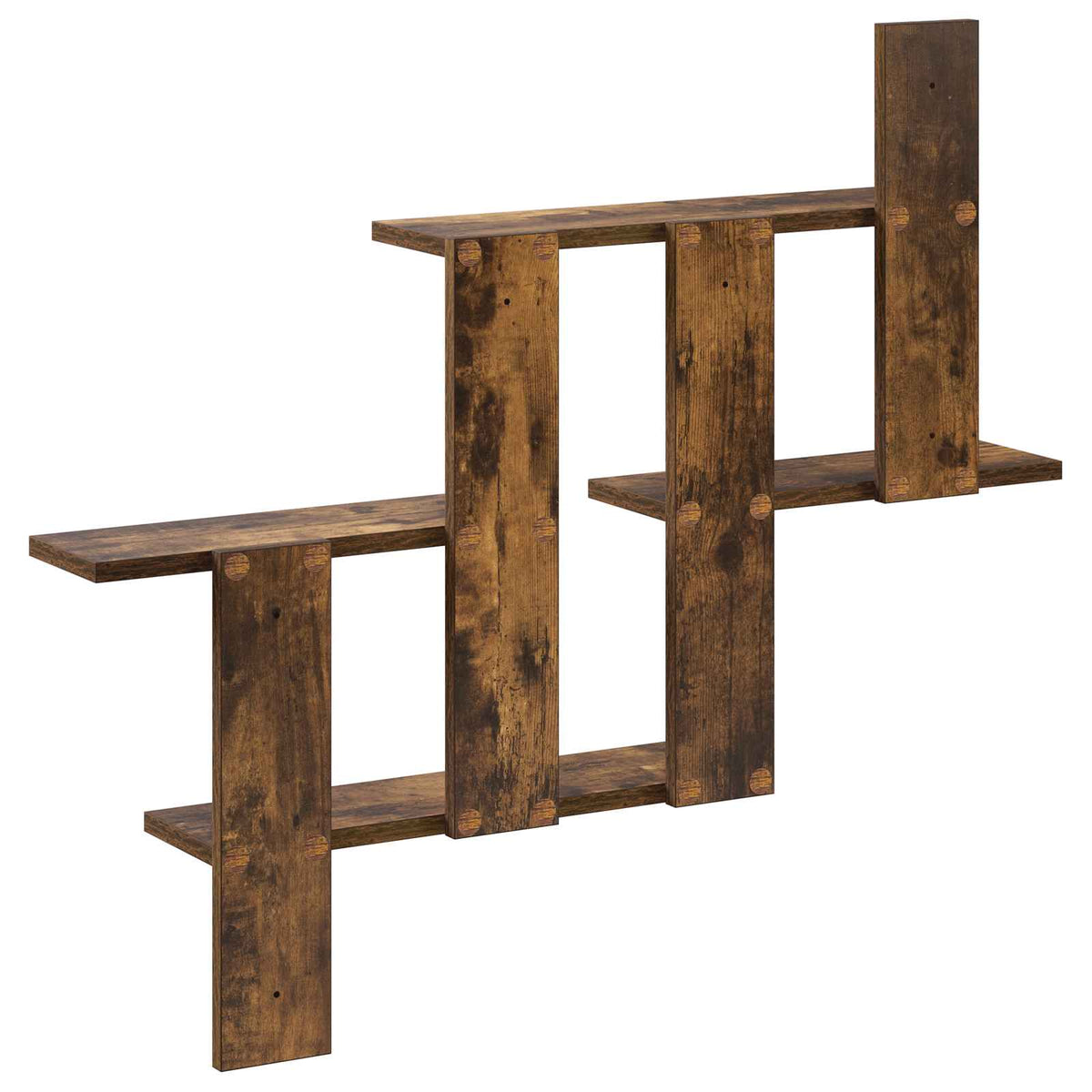 Wandplank Gerookt eiken 85 x 13,5 x 73,5 cm Bewerkt hout