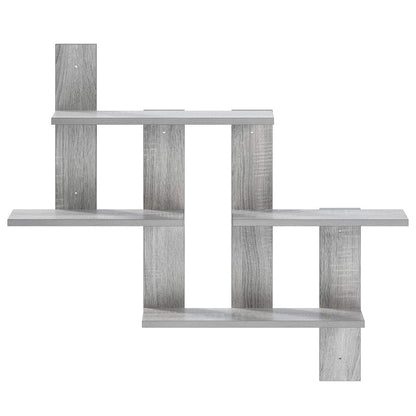 Wandplank Grijs Sonoma 85 x 13,5 x 73,5 cm Bewerkt hout