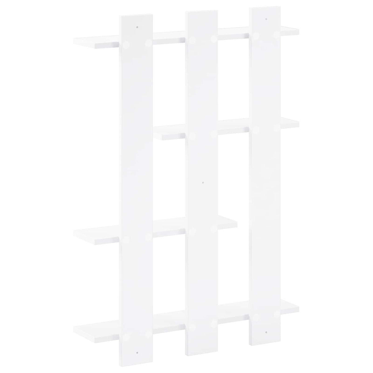 Wandplank Wit 61 x 13,5 x 88 cm Bewerkt hout