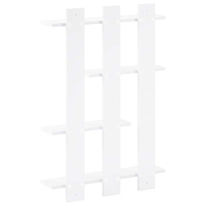 Wandplank Wit 61 x 13,5 x 88 cm Bewerkt hout