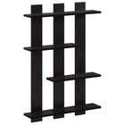 Wandplank 61x13,5x88 cm zwart eiken