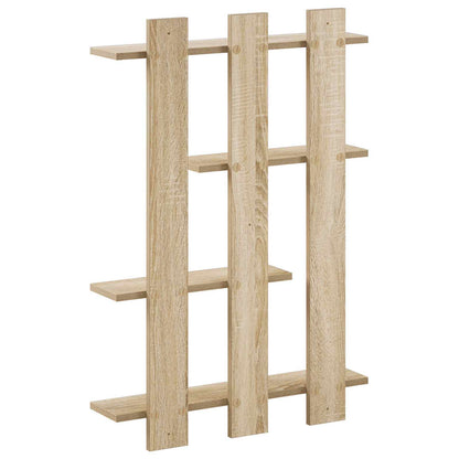 Wandplank Sonoma Eiken 61 x 13,5 x 88 cm Bewerkt hout