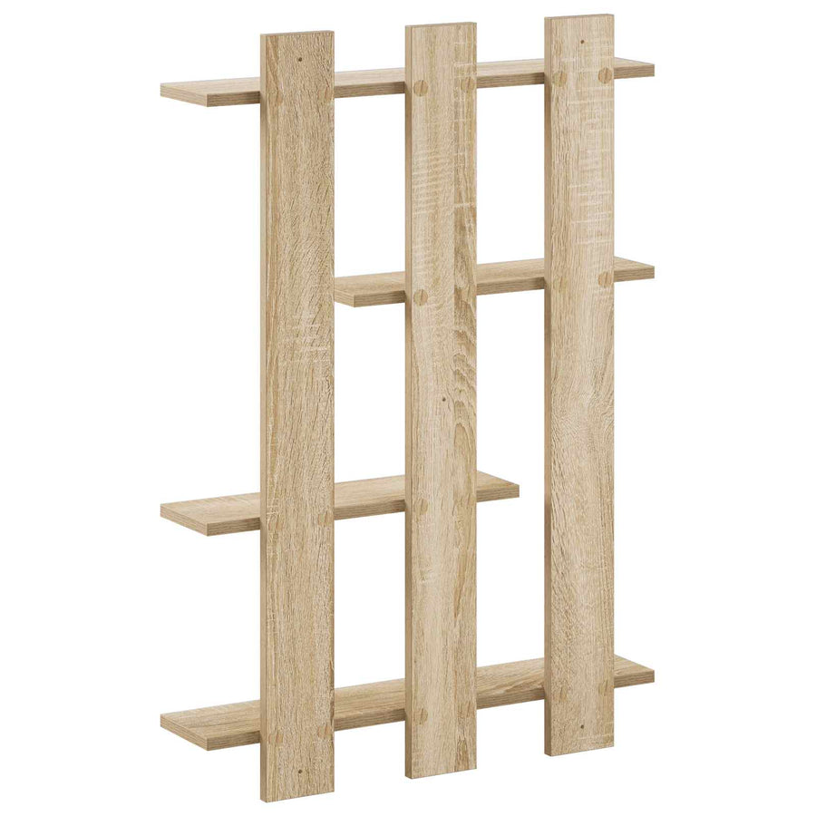 Wandplank Sonoma Eiken 61 x 13,5 x 88 cm Bewerkt hout