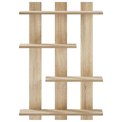Wandplank Sonoma Eiken 61 x 13,5 x 88 cm Bewerkt hout