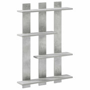 Wandplank 61x13,5x88 cm betongrijs bewerkt hout