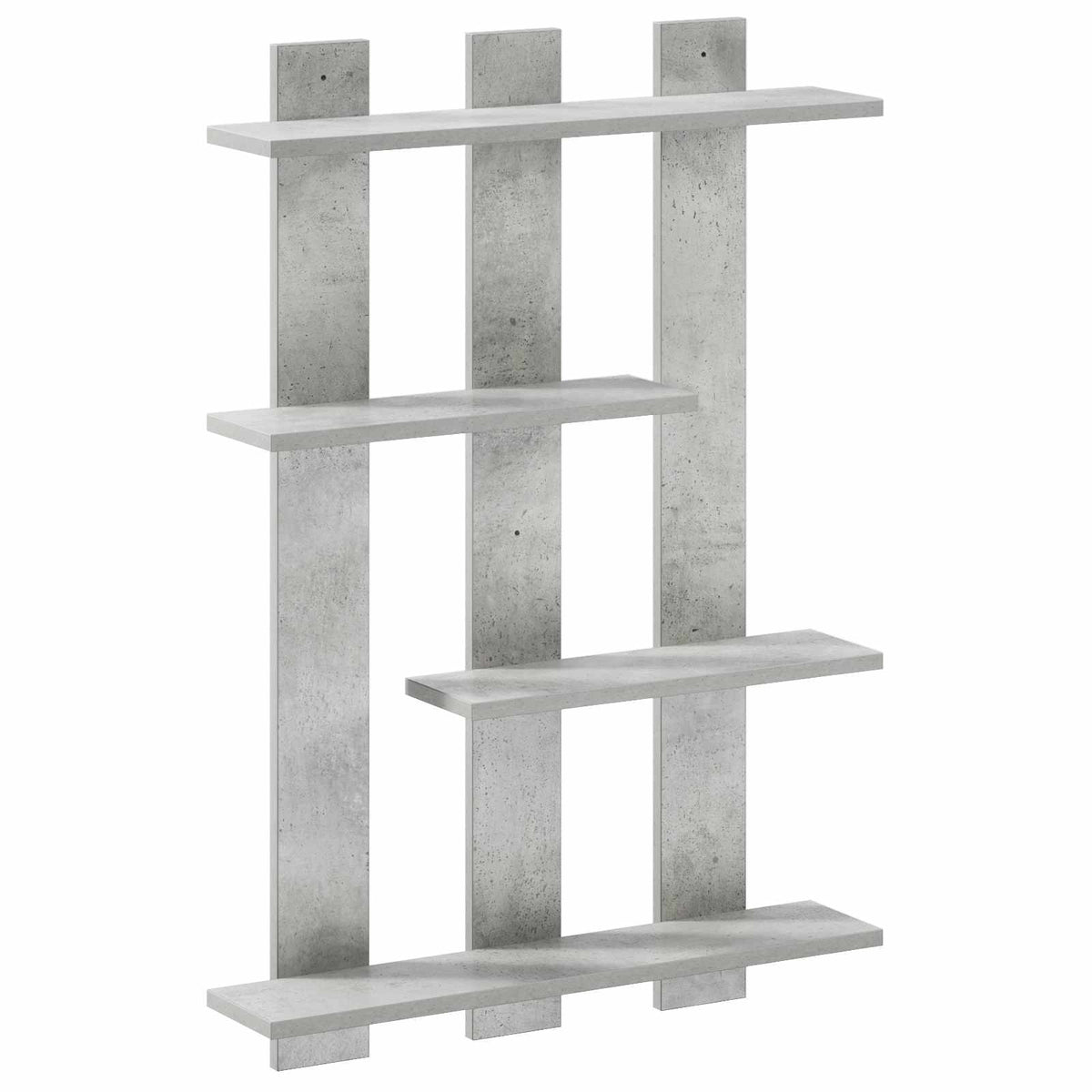Wandplank Betongrijs 61 x 13,5 x 88 cm Bewerkt hout