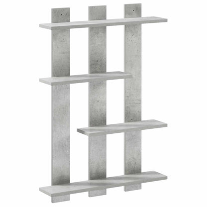 Wandplank Betongrijs 61 x 13,5 x 88 cm Bewerkt hout