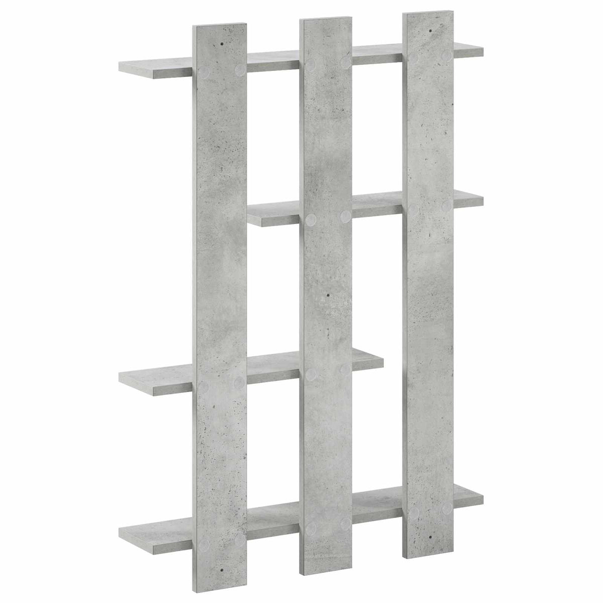 Wandplank Betongrijs 61 x 13,5 x 88 cm Bewerkt hout