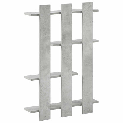 Wandplank Betongrijs 61 x 13,5 x 88 cm Bewerkt hout