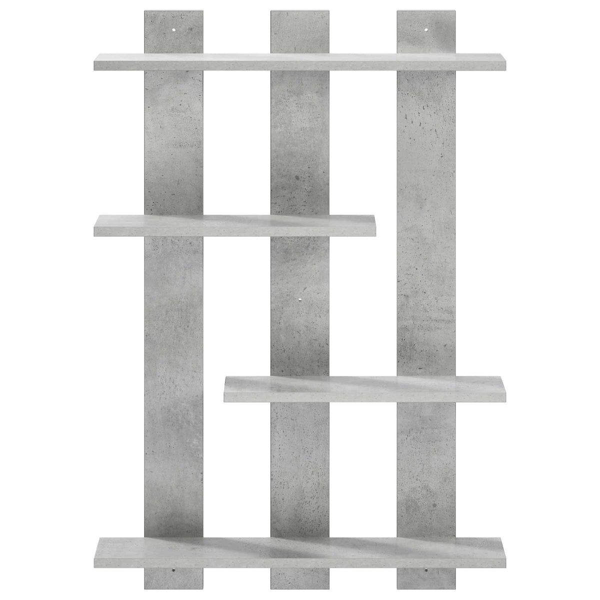 Wandplank Betongrijs 61 x 13,5 x 88 cm Bewerkt hout