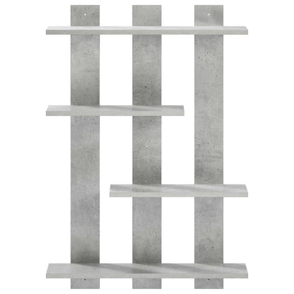 Wandplank Betongrijs 61 x 13,5 x 88 cm Bewerkt hout