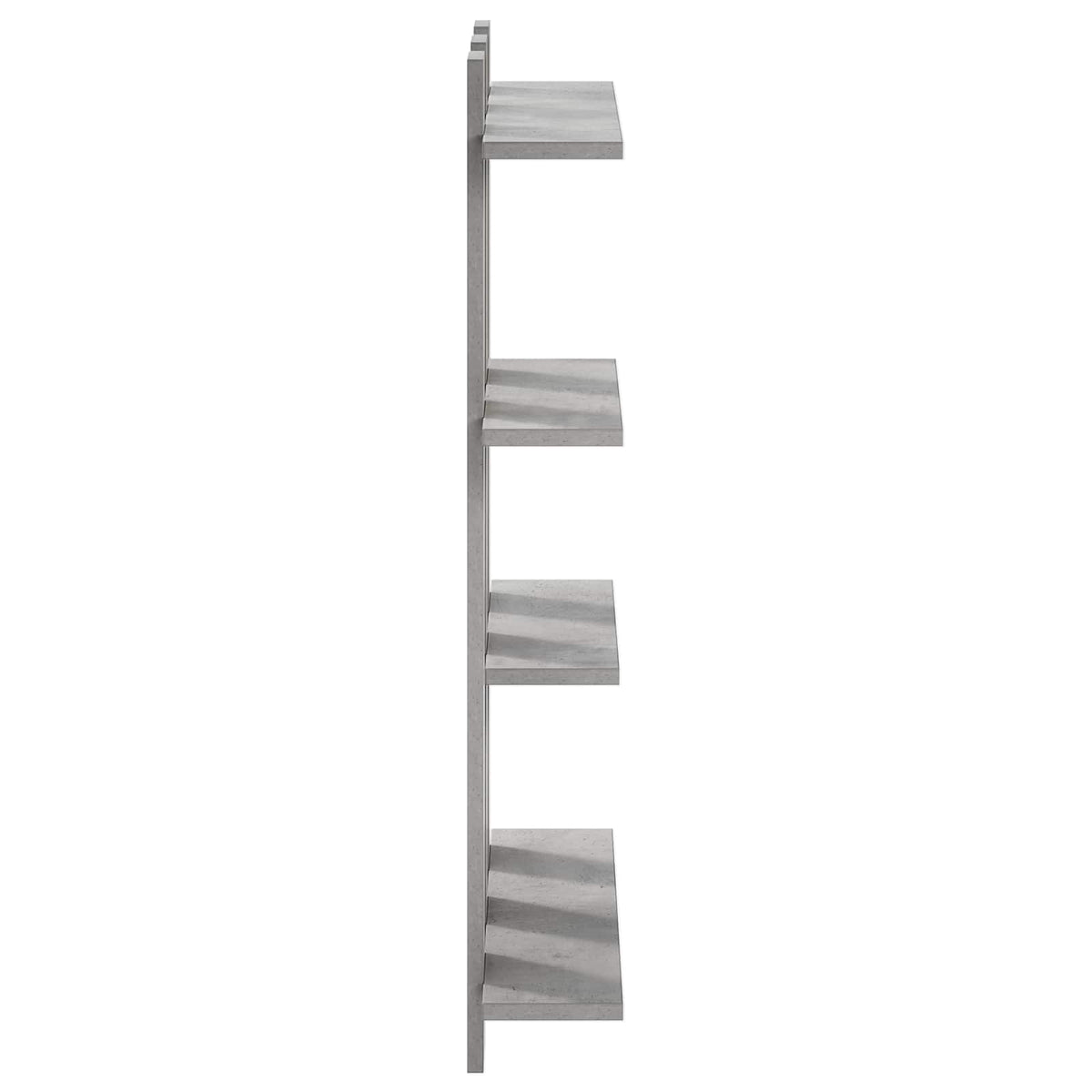 Wandplank Betongrijs 61 x 13,5 x 88 cm Bewerkt hout