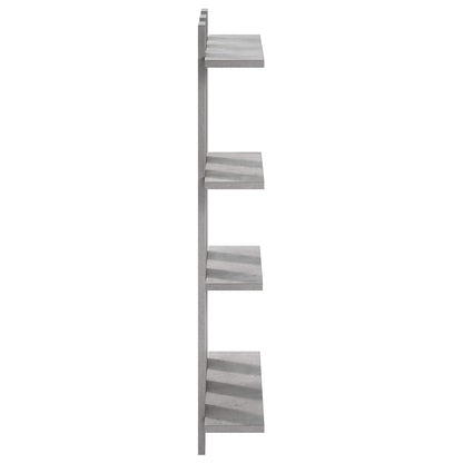 Wandplank Betongrijs 61 x 13,5 x 88 cm Bewerkt hout