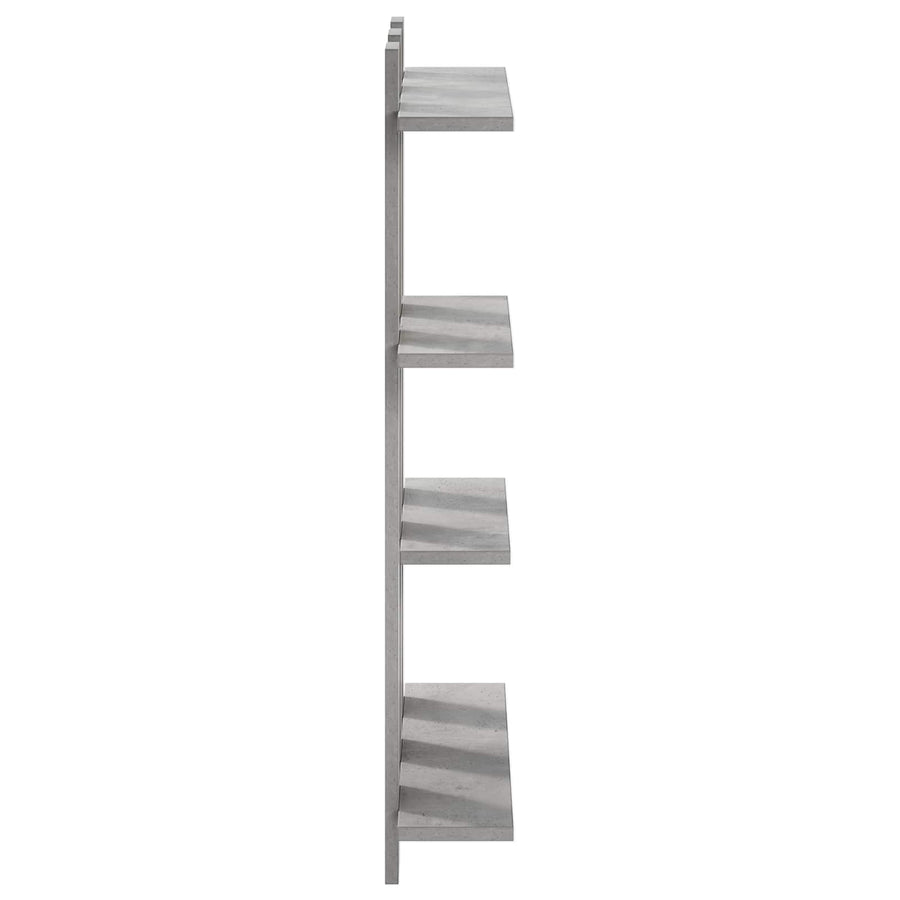 Wandplank Betongrijs 61 x 13,5 x 88 cm Bewerkt hout