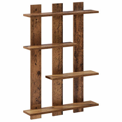 Wandplank Oud hout 61 x 13,5 x 88 cm Bewerkt hout