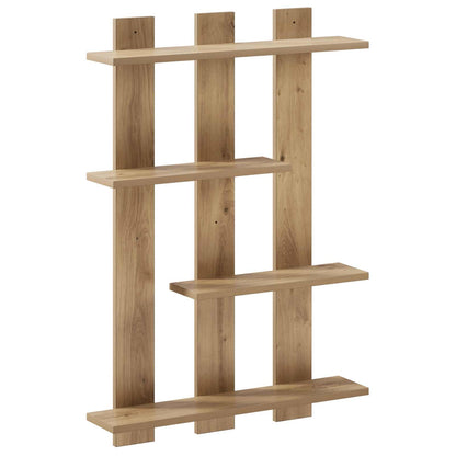 Wandplank Artisan eiken 61 x 13,5 x 88 cm Bewerkt hout
