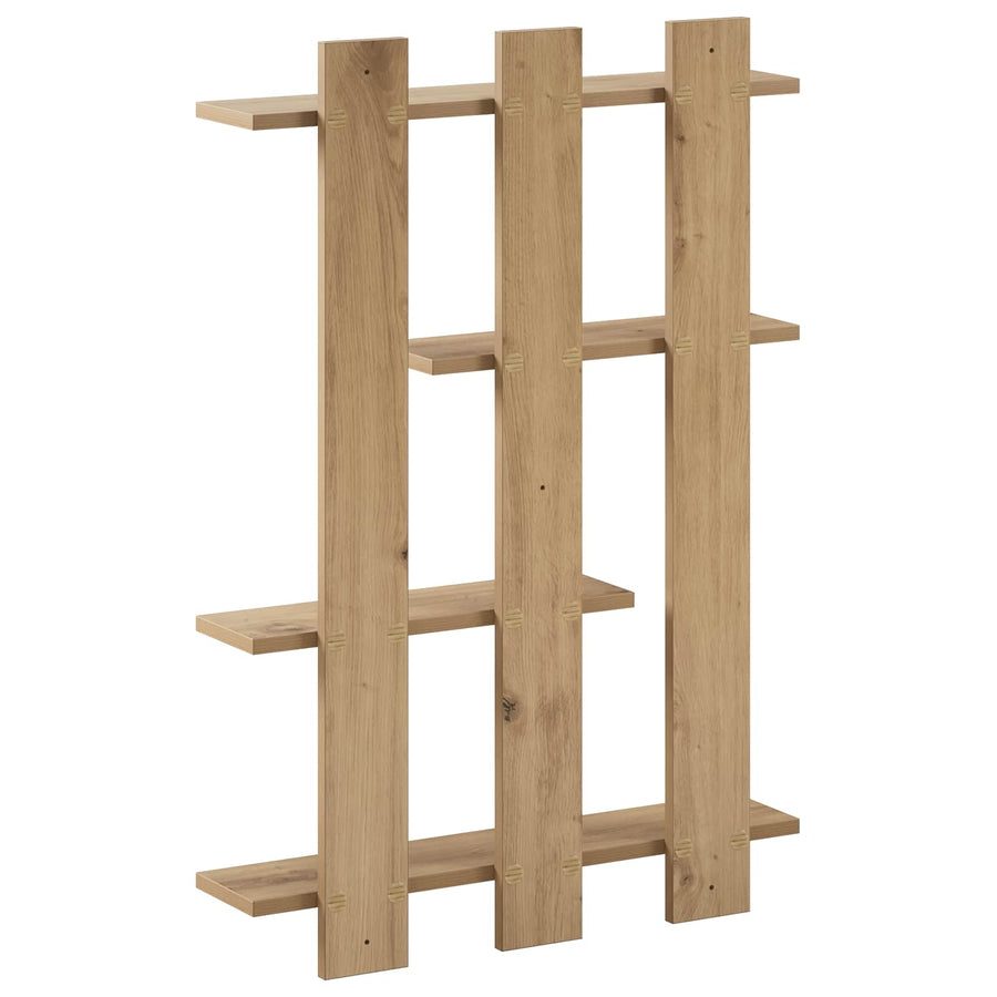 Wandplank Artisan eiken 61 x 13,5 x 88 cm Bewerkt hout