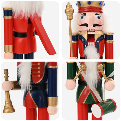 Kerstnotenkraker TURKU 4 st Rood en Zwart 30 cm