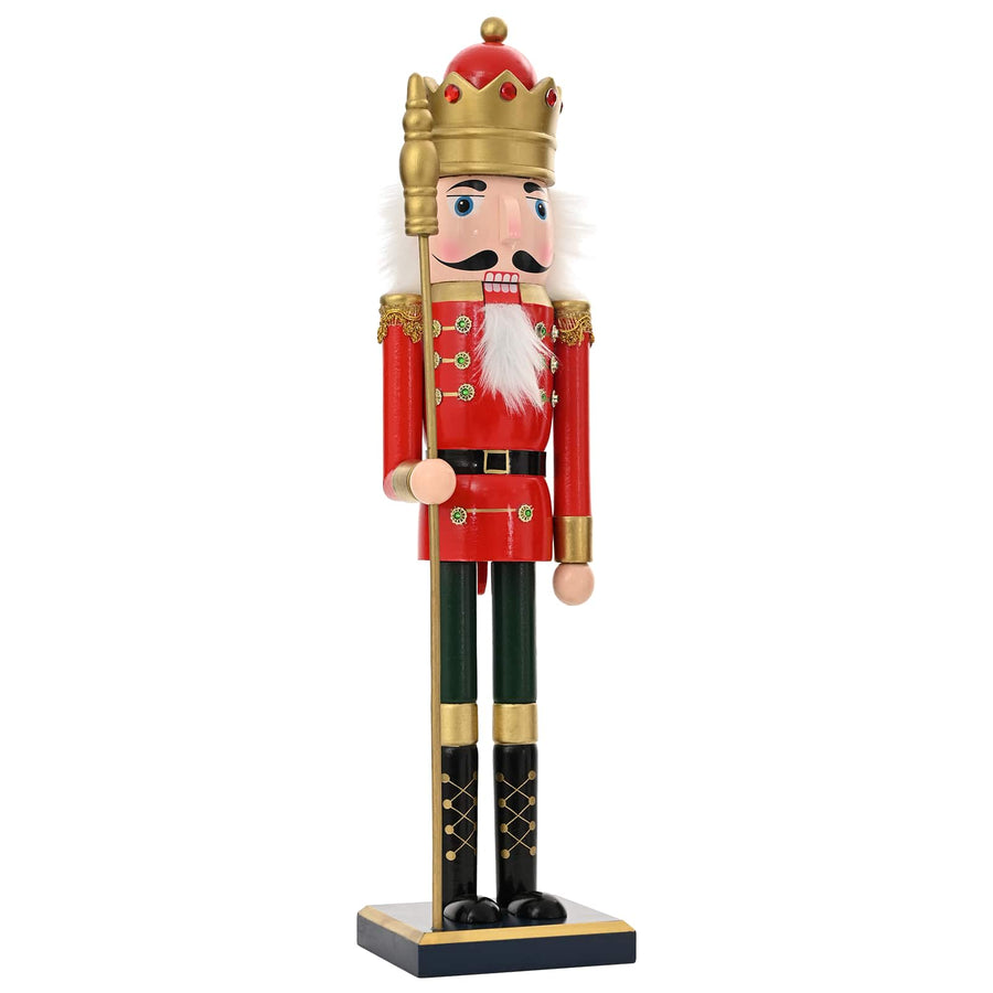 Kerstnotenkraker TURKU Rood en Zwart 50 cm