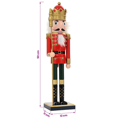 Kerstnotenkraker TURKU Rood en Zwart 50 cm