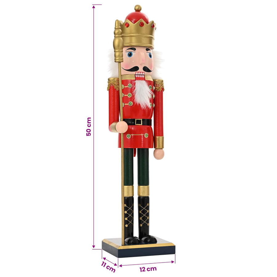 Kerstnotenkraker TURKU Rood en Zwart 50 cm