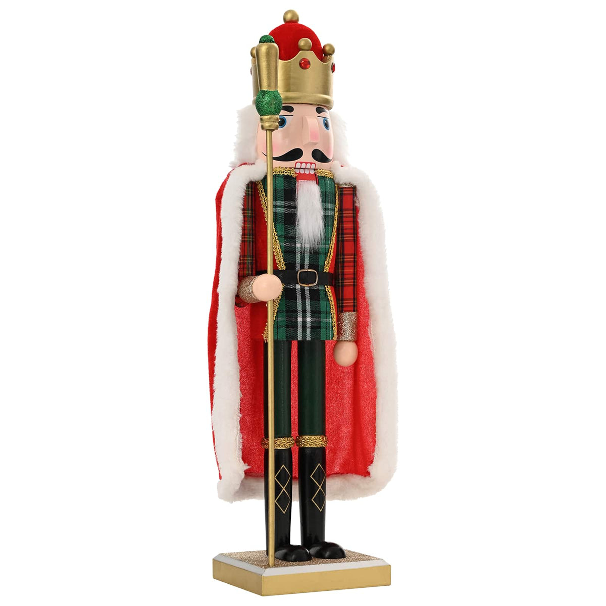 Kerstnotenkraker TURKU Rood en Zwart 50 cm