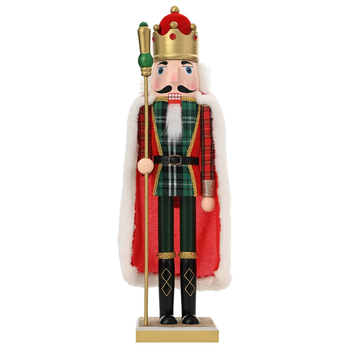 Kerstnotenkraker TURKU Rood en Zwart 50 cm