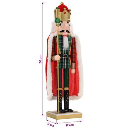 Kerstnotenkraker TURKU Rood en Zwart 50 cm