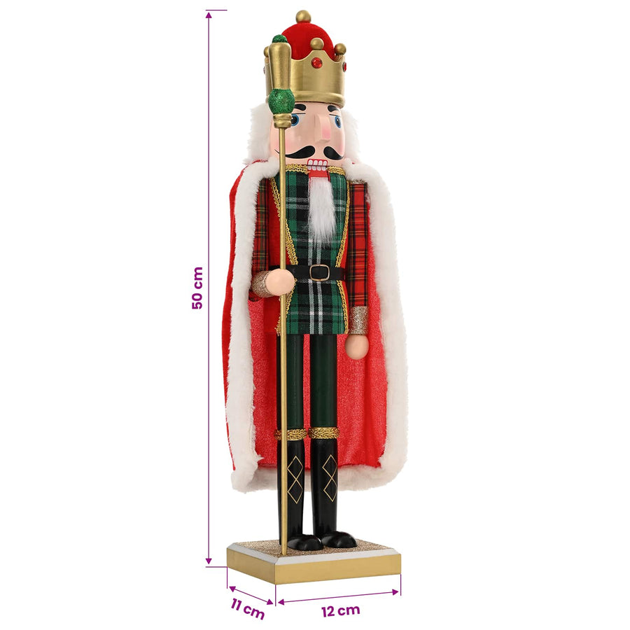 Kerstnotenkraker TURKU Rood en Zwart 50 cm