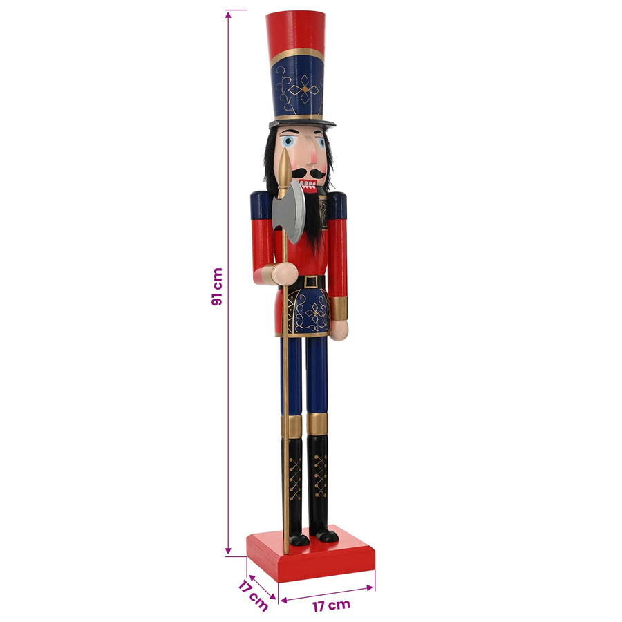 Kerstnotenkraker TURKU Rood en zwart 91 cm