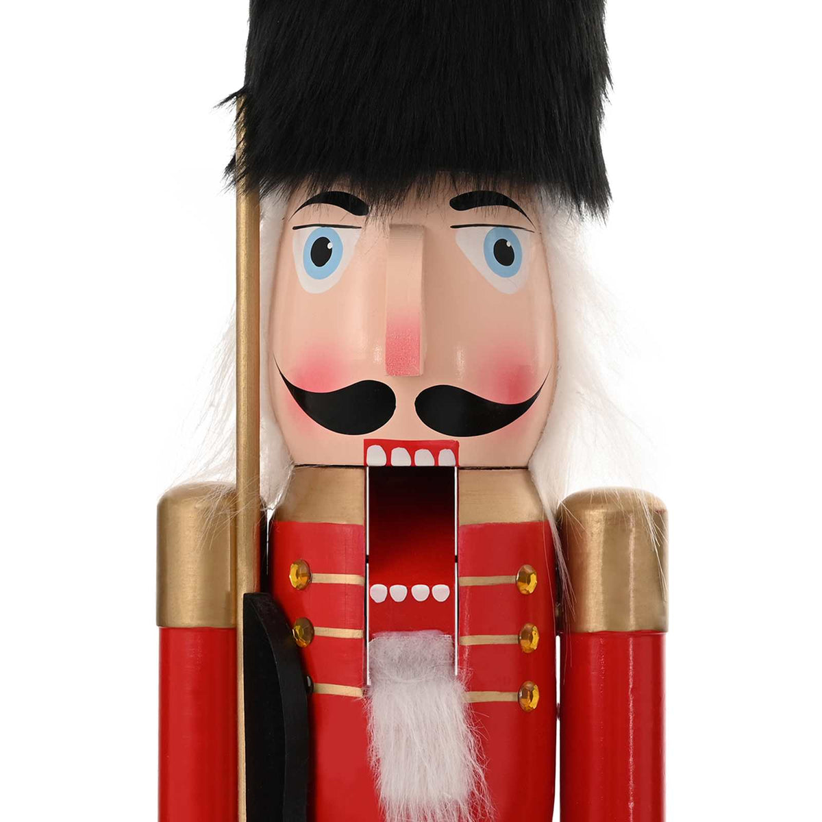 Kerstnotenkraker TURKU Rood en zwart 91 cm