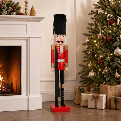 Kerstnotenkraker TURKU Rood en zwart 91 cm
