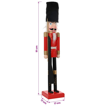 Kerstnotenkraker TURKU Rood en zwart 91 cm