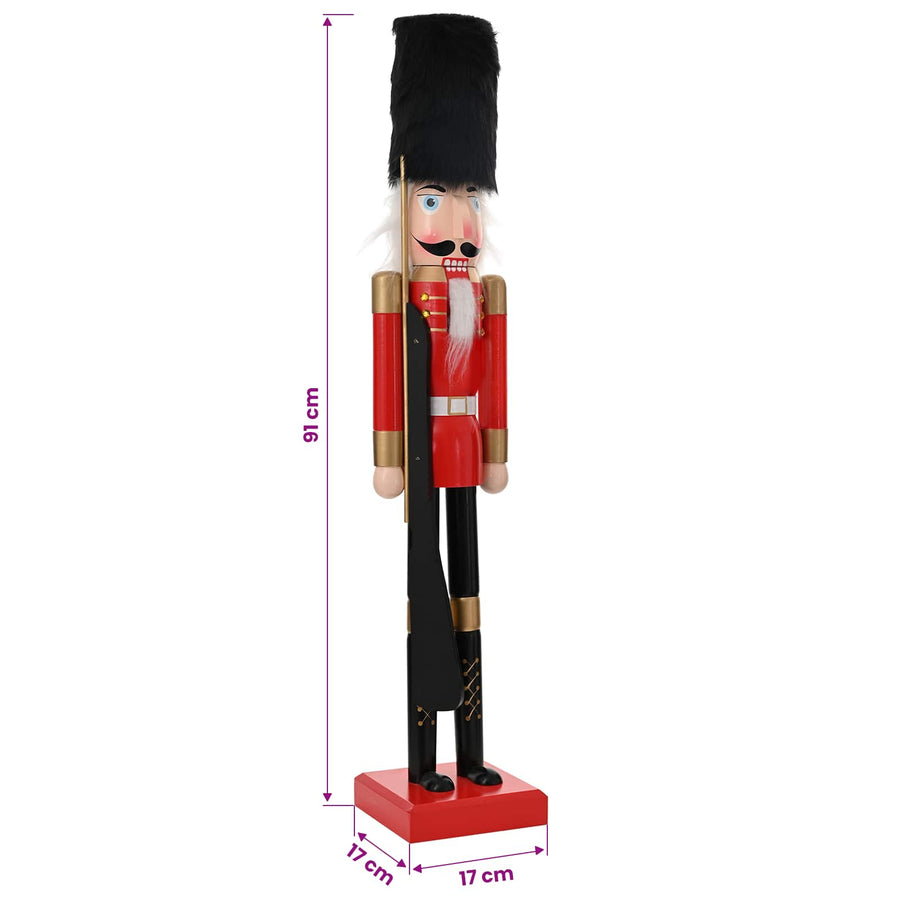 Kerstnotenkraker TURKU Rood en zwart 91 cm