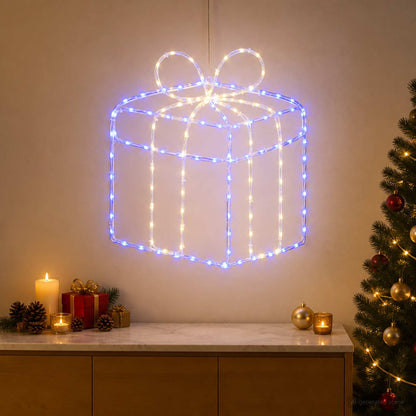 Kerst raamsilhouet verlichting LOVIISA 200 LED's Warmwit, Blauw
