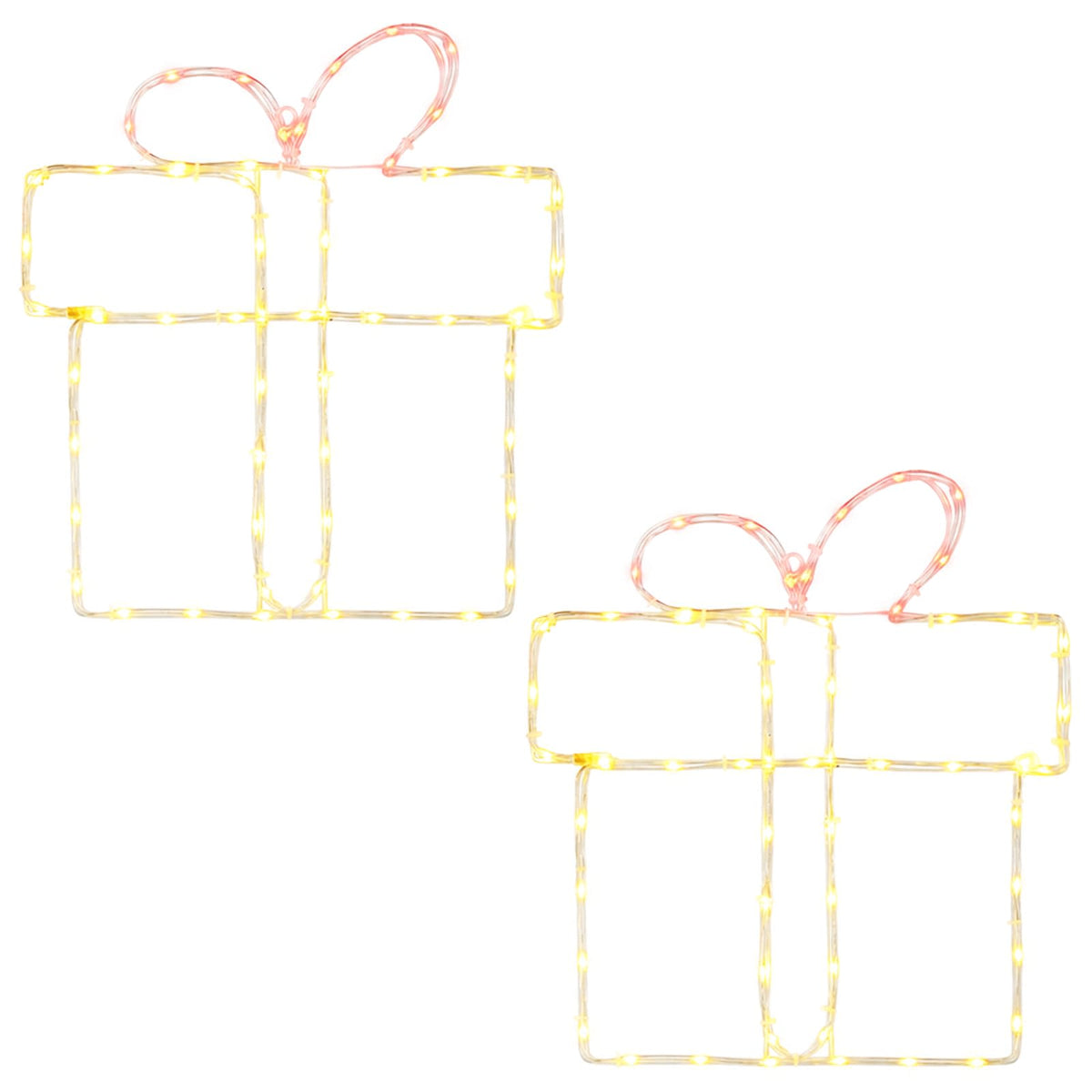 Kerst-raamsilhouet met verlichting LOVIISA 2 st 160 LED's