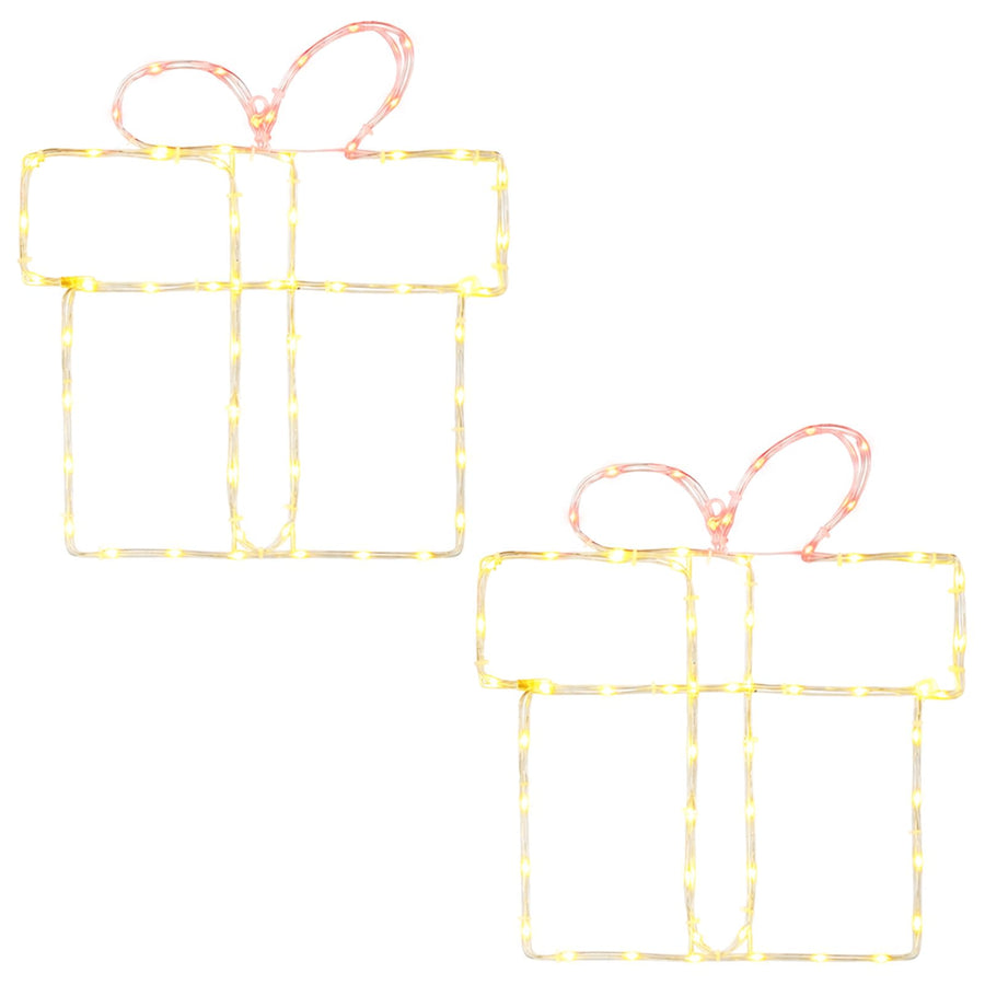 Kerst-raamsilhouet met verlichting LOVIISA 2 st 160 LED's
